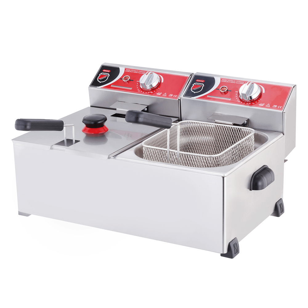 Silverinox ELEKTRİKLİ FRİTÖZ 8+8 lt.