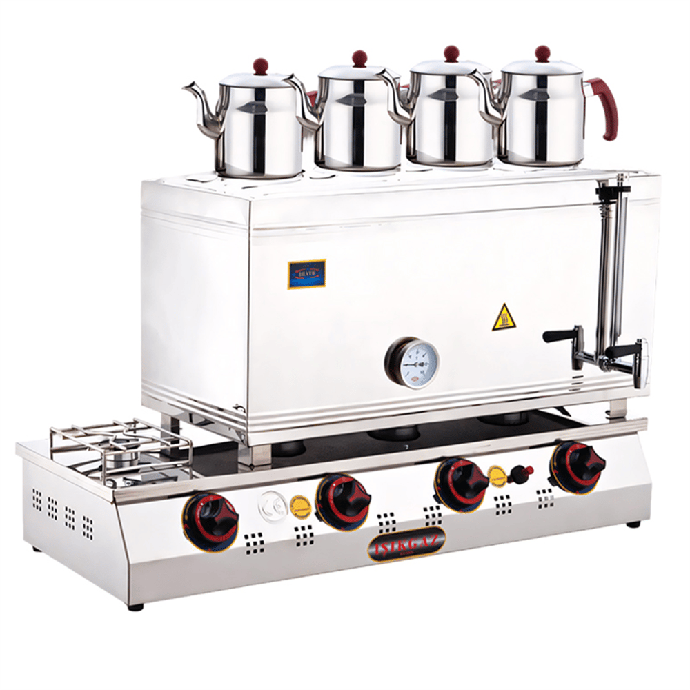 Silverinox GAZLI ÇAY OCAĞI  85’lik - 4 Demlik D.Gaz