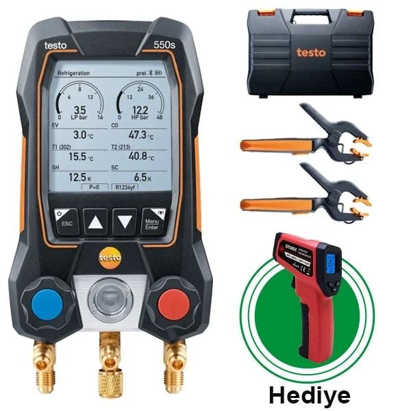 Testo 550S Akıllı Dijital Manifold Seti