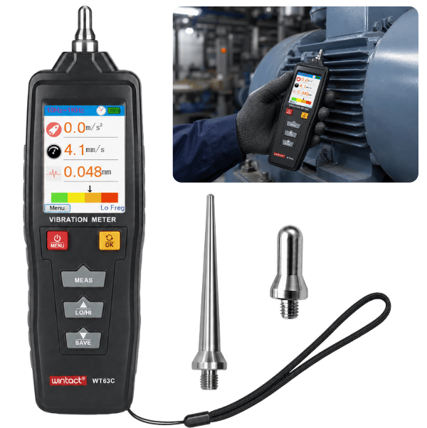 Wintact WT63C Renkli Ekranlı Vibrasyon Ölçüm Cihazı