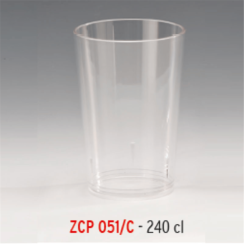 Zicco 240 CL POLYCARBONAT BARDAK (DÜZ)
