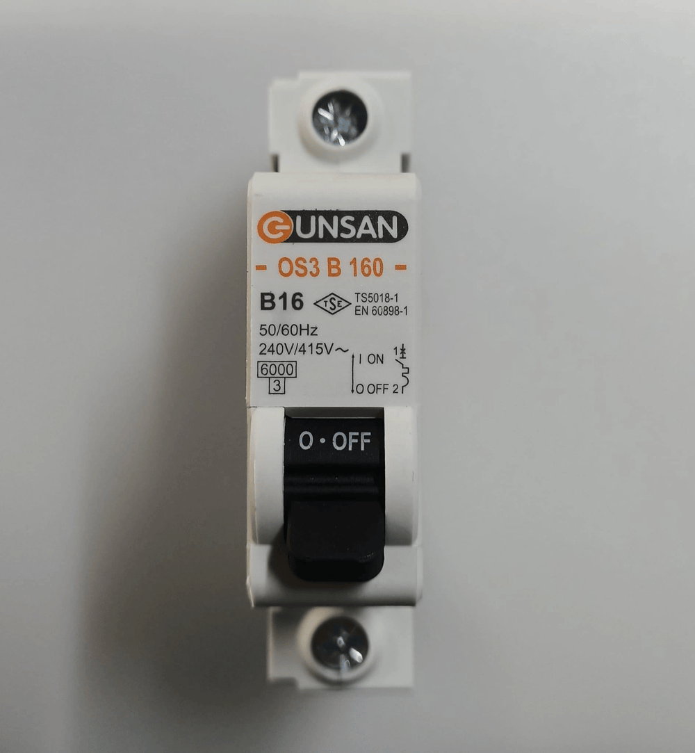 1 Adet Günsan 1X20 A B Tipi 6Ka W OTOMAT Sigorta