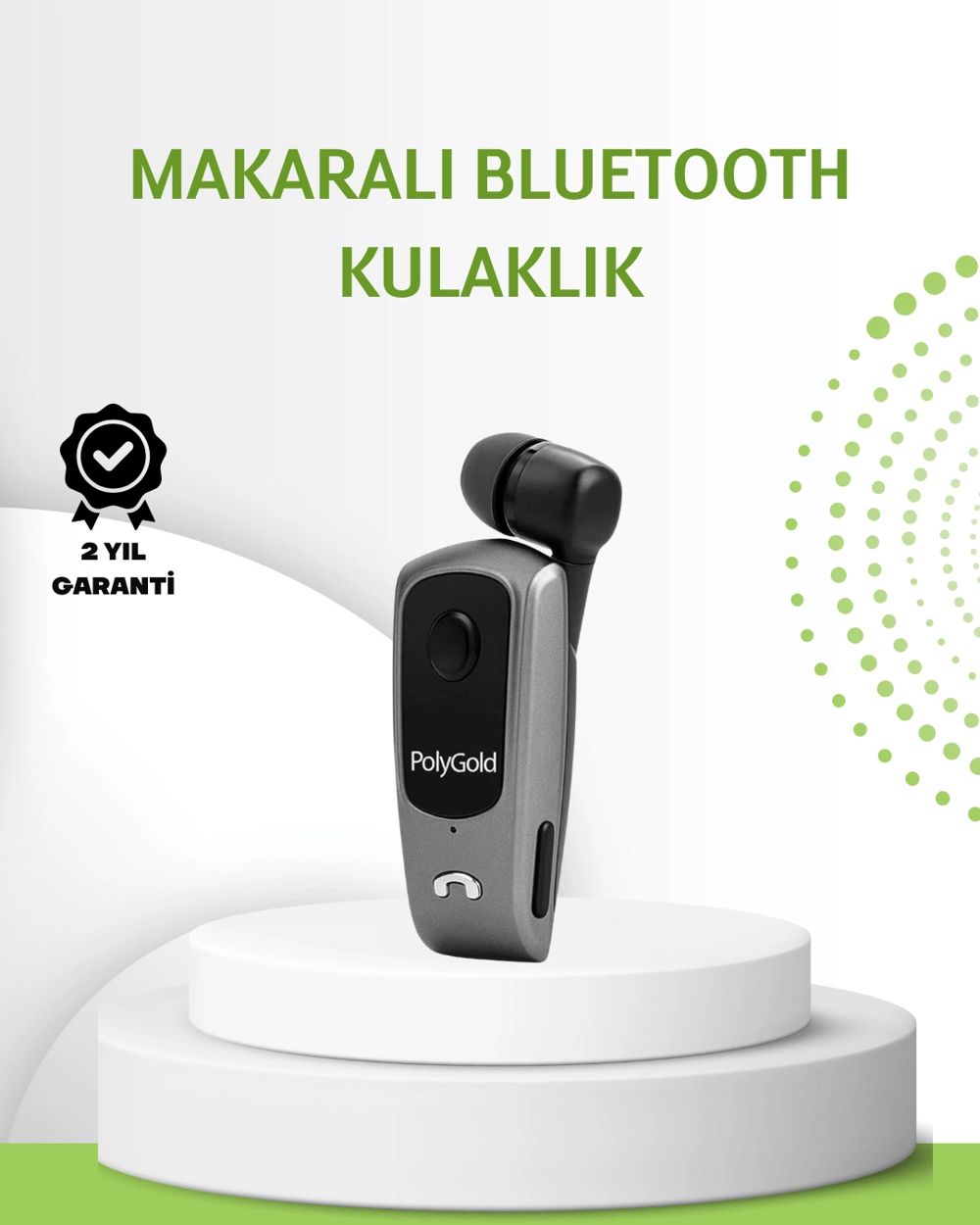 10 Saat Konuşma Süreli Klipsli Bluetooth Kulaklık