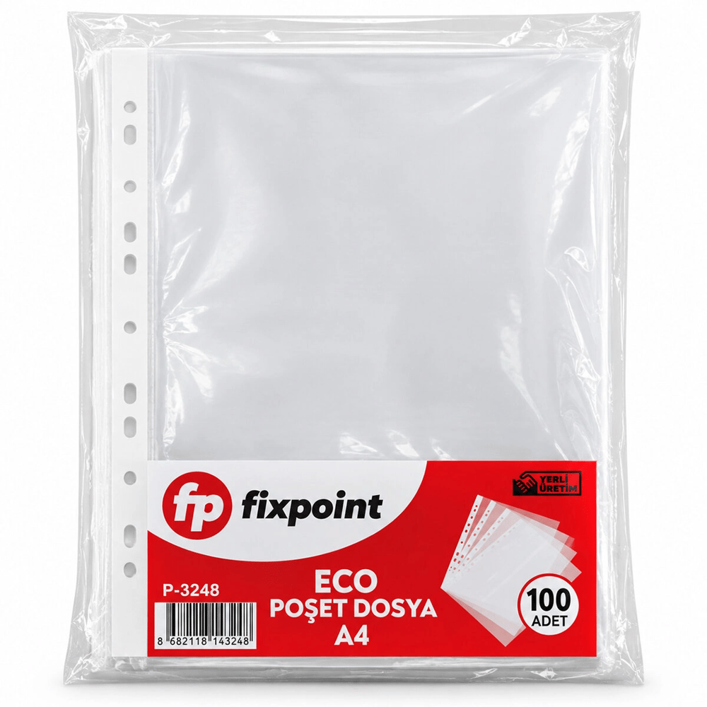 100pcs A4 Poşet Şeffaf Dosya Bx40