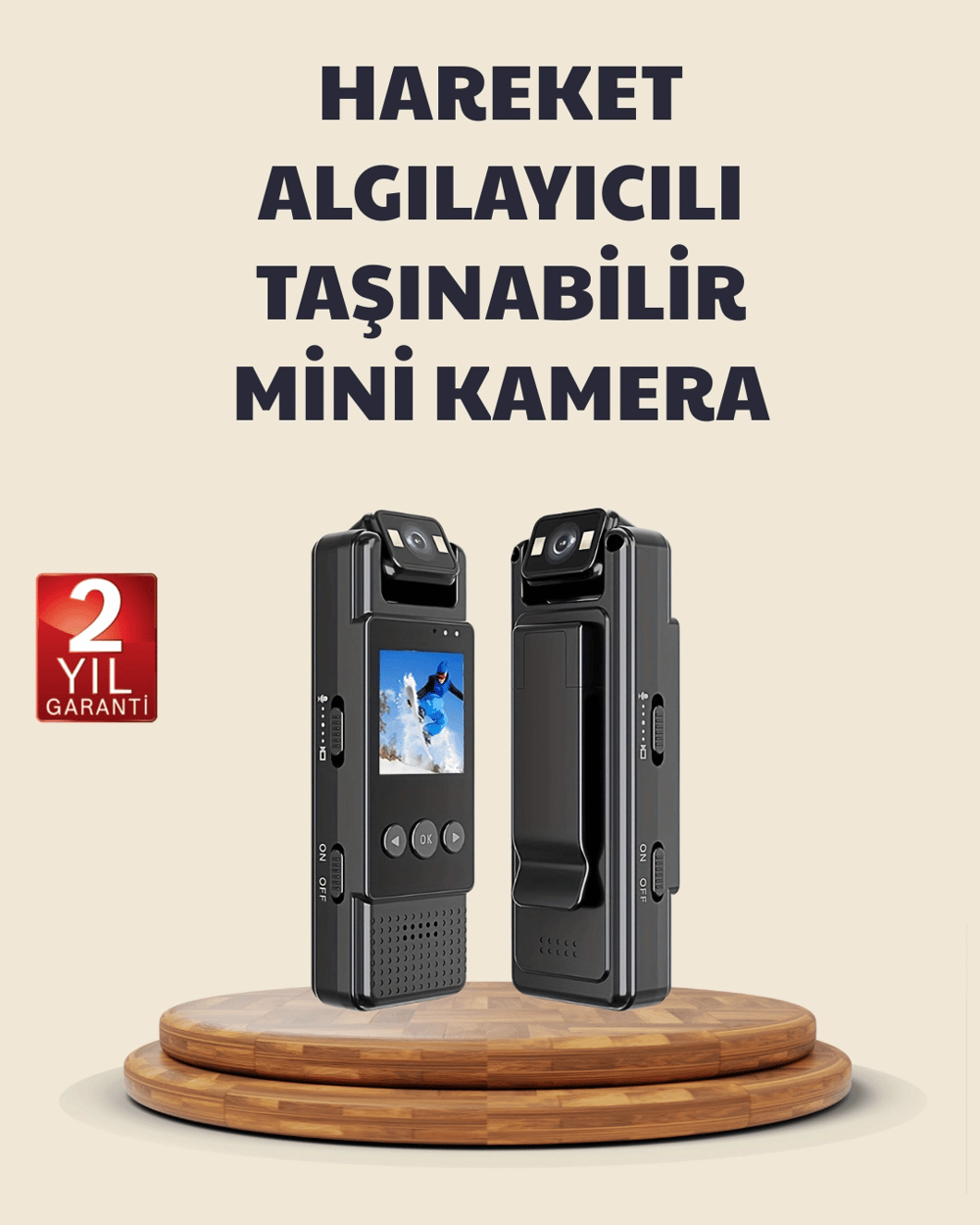 128GB Destekli Hareket Algılamalı Mini Kamera