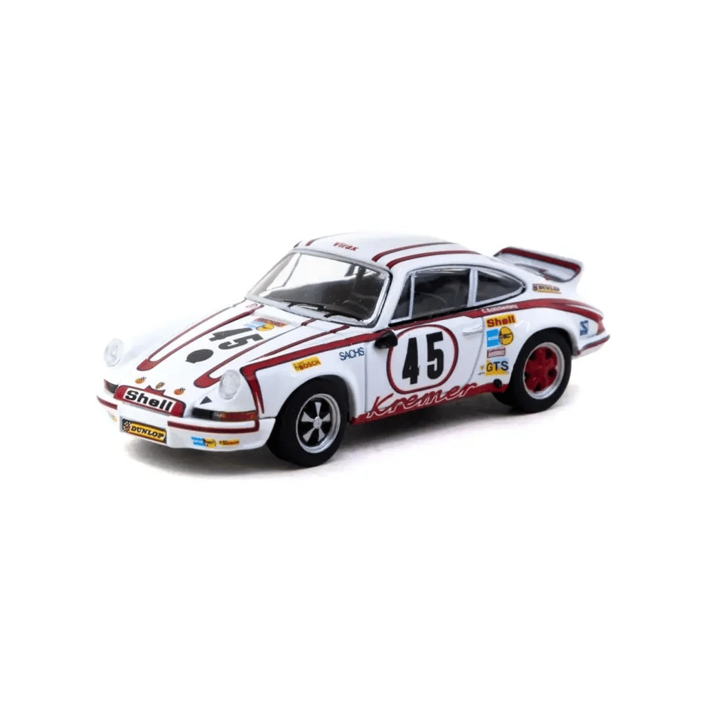 1/64 Ölçekli Porsche 911 RSR 2.8 Le Mans 1973 #45 Kazanan Model Araç - Eco Lounge Diecast