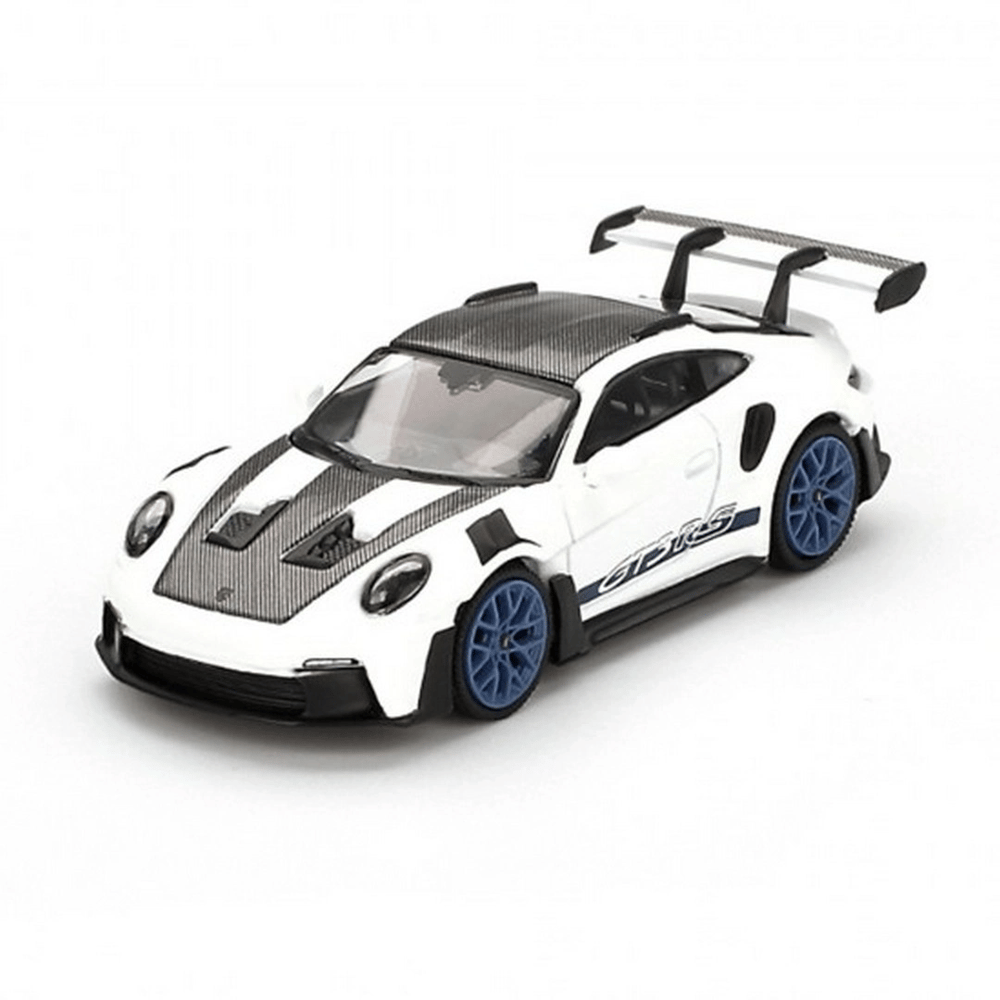 1/64 Porsche 911 (992) GT3 RS Weissach Package White with Indigo Blue