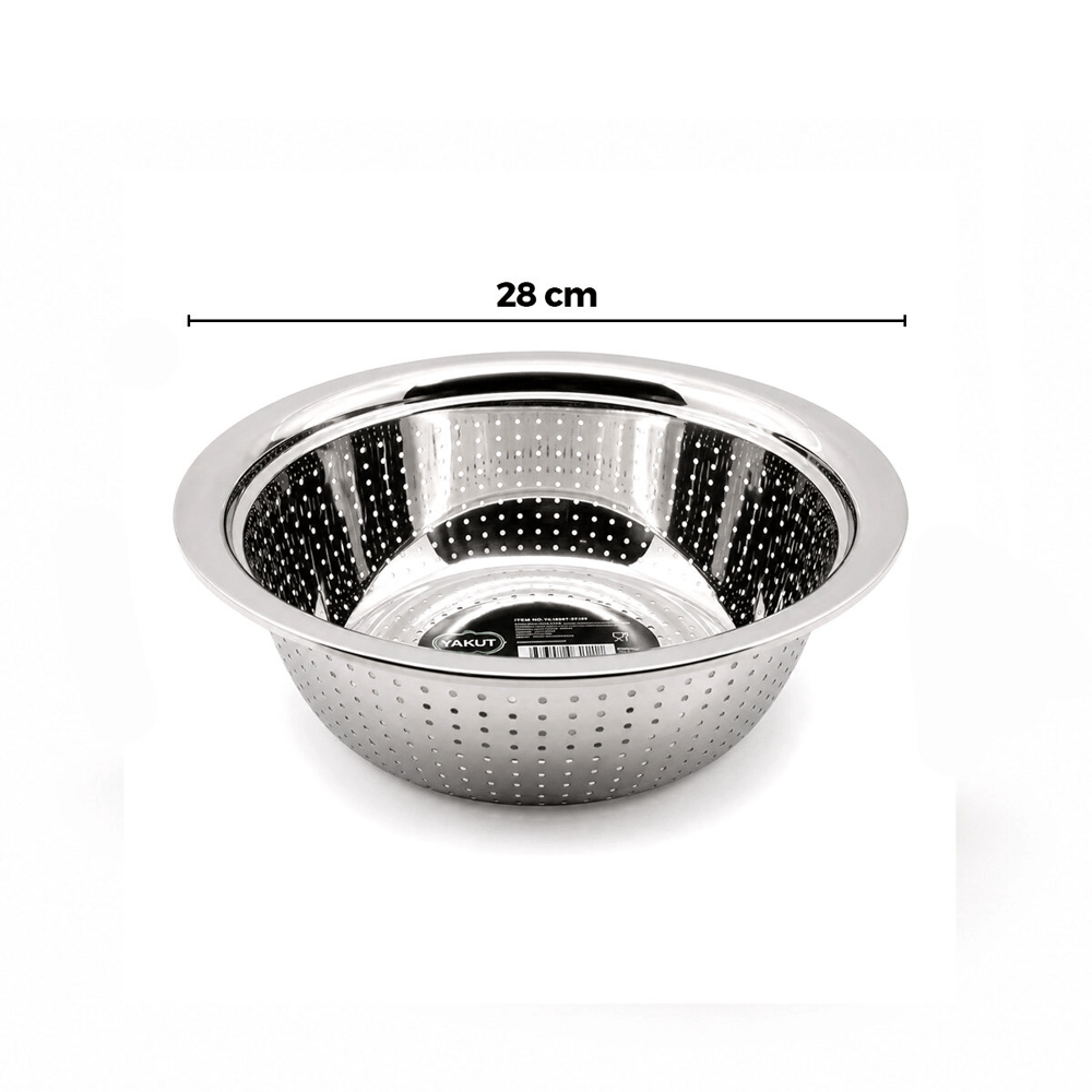 28cm Kulpsuz Paslanmaz Metal Sepet Süzgeç Bx40