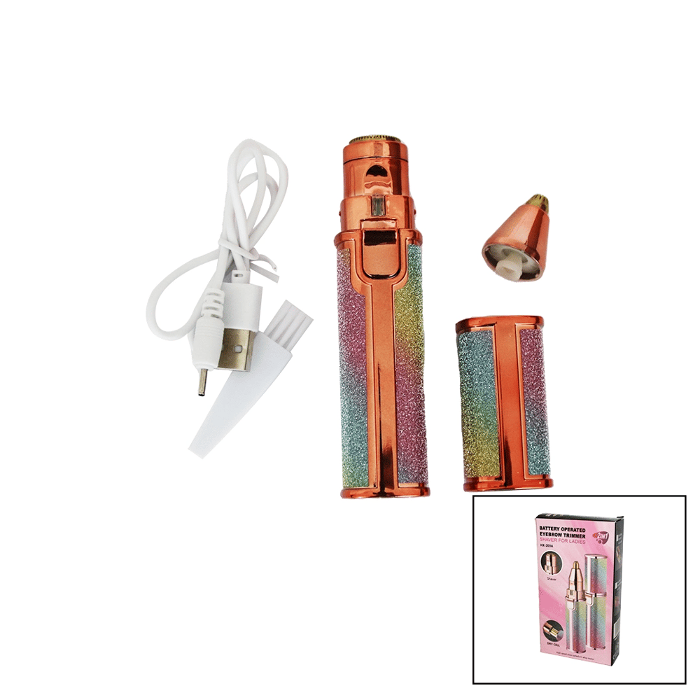 2ın1 Başlı - Simli - Ruj Model - Usb Şarjlı Yanak - Burun Tüy Alma Makinesi Bx40