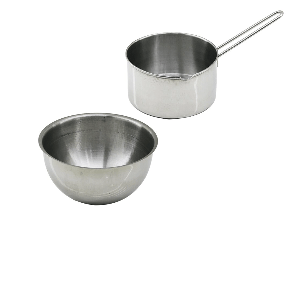 2pcs Set Paslanmaz Çelik Cheff Sütlük - Sosluk=14cm - Derin Kap=17cm Bx40
