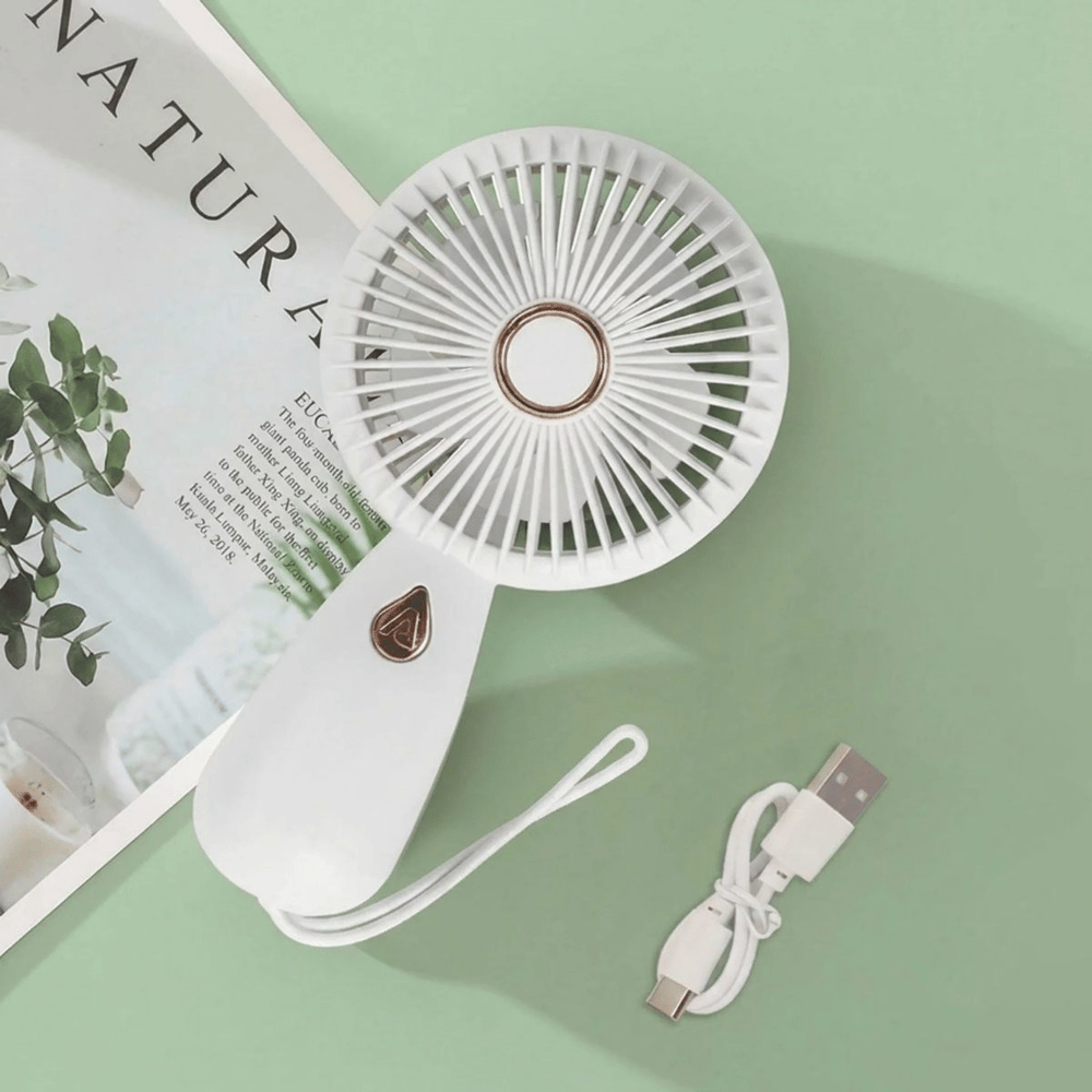 3 Kademeli Çanta Tipi El Fanı – Taşınabilir Mini Serinletici Silikon Askılı Fan Zb103 Bx40