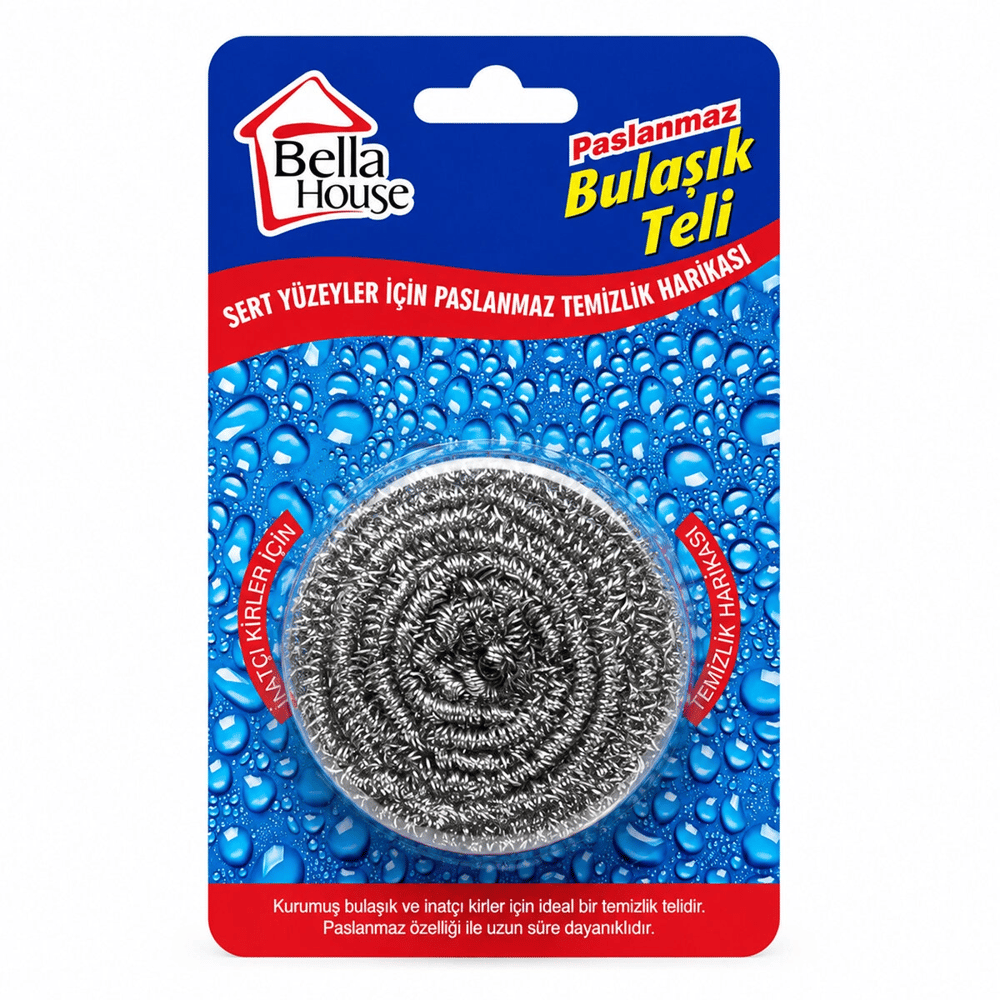 36 Adet Vakumlu Bulaşık Teli Tekli Paslanmaz 15gr Bx40