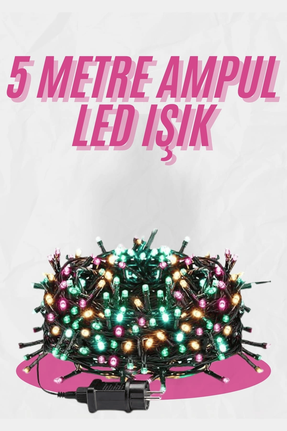 5 Metre Ampul LED Işık Renkli RGB Çok Renkli Led Aydınlatma