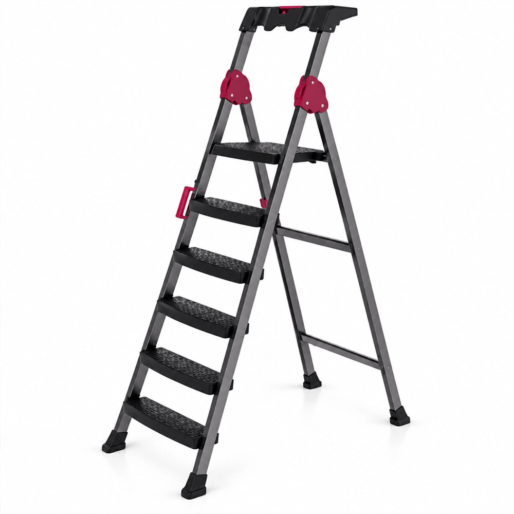 5+1 Basamaklı Metal Merdiven 150kg.taşıma Bx40