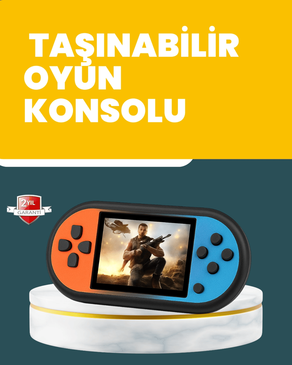 520 Oyunlu Mini Oyun Konsolu HD LCD Ekranlı