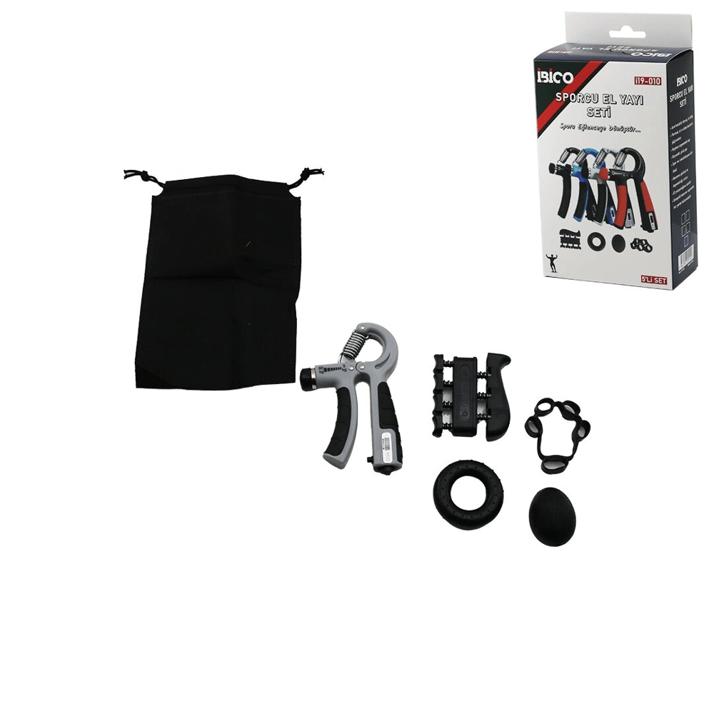 5pcs El Spor Aletleri Seti El Yayı - Halka - Yumurta - Geçmeli Parmaklık - Yaylı Parmaklık Bx40