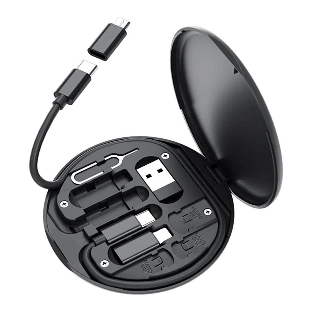60w Destekli Kablo Kutusu Seyahat Kablo Seti 5'i 1 Arada Usb Type-c Şarj Kablosu Seti Bx40