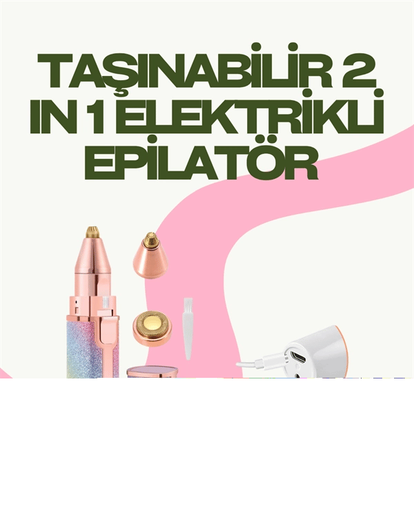 8000 RPM Taşınabilir Epilatör – Kaş Düzeltici ve Dudak Epilatörlü Pille Çalışan