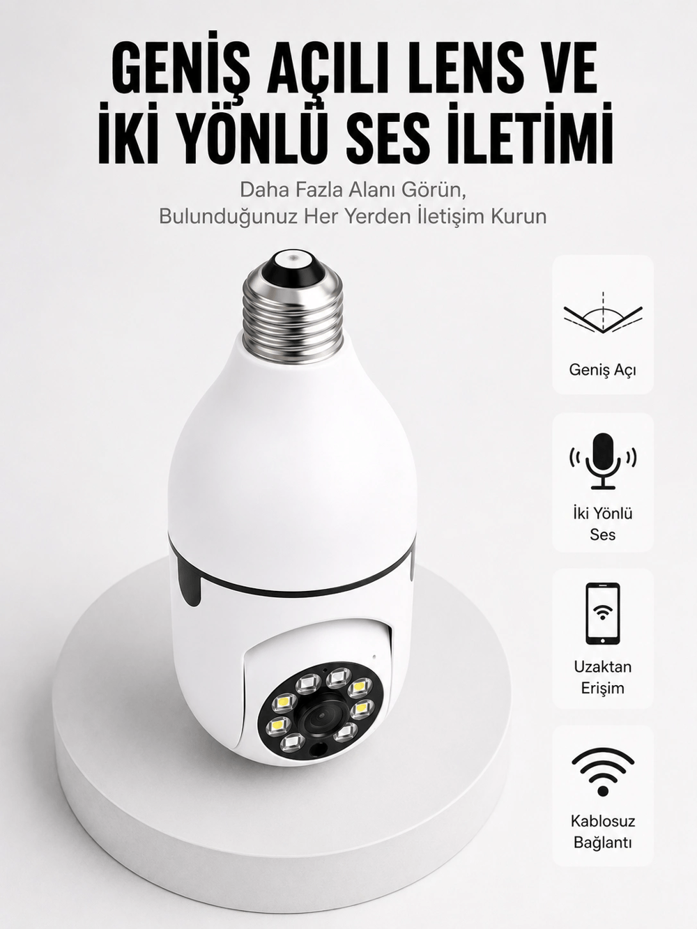 Akıllı Güvenlik Kamerası Full HD Görüntü ve Gece Görüş Özellikli Yeni Nesil