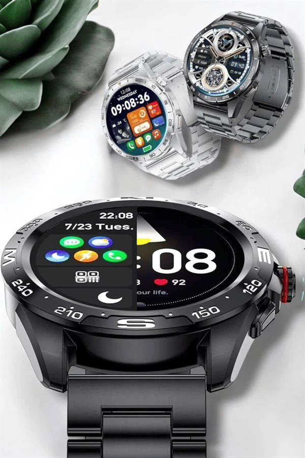 Akıllı Saat Sağlık ve Fitness Takibi Bluetooth Bağlantılı Dokunmatik Ekran