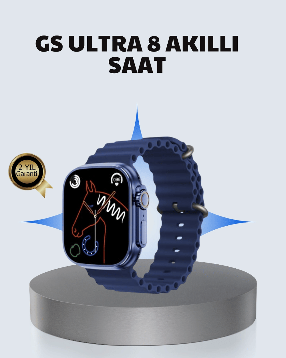 Akıllı Saat Ultra  2.05 IPS Ekran Bluetooth Aramalı Spor Modlu