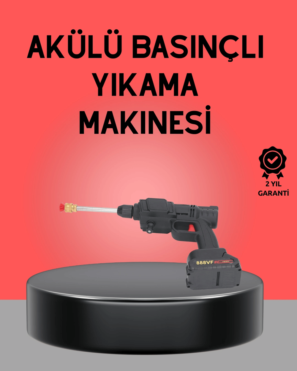 Akülü Basınçlı Yıkama Tabancası 450PSI Su Püskürtme Makinesi