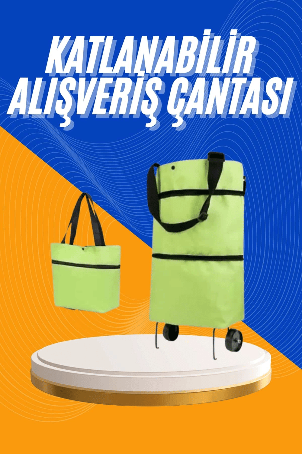 Alışveriş Çantası Katlanabilir Pazar Arabası Tekerlekli Pazar Arabası Katlanabilir