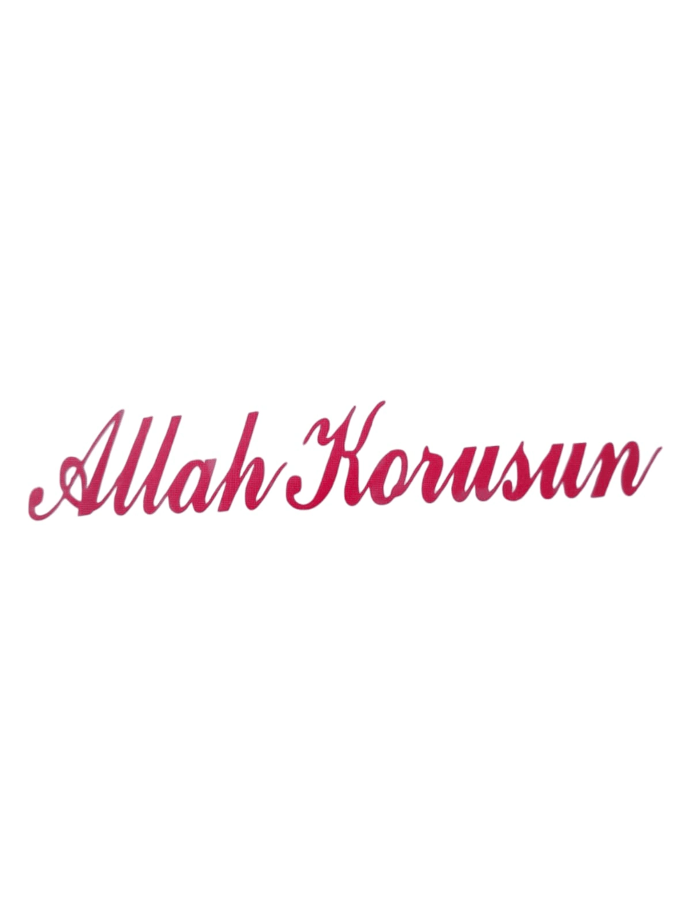 Allah Korusun Yazılı Oto Sticker Kırmızı 14x3cm