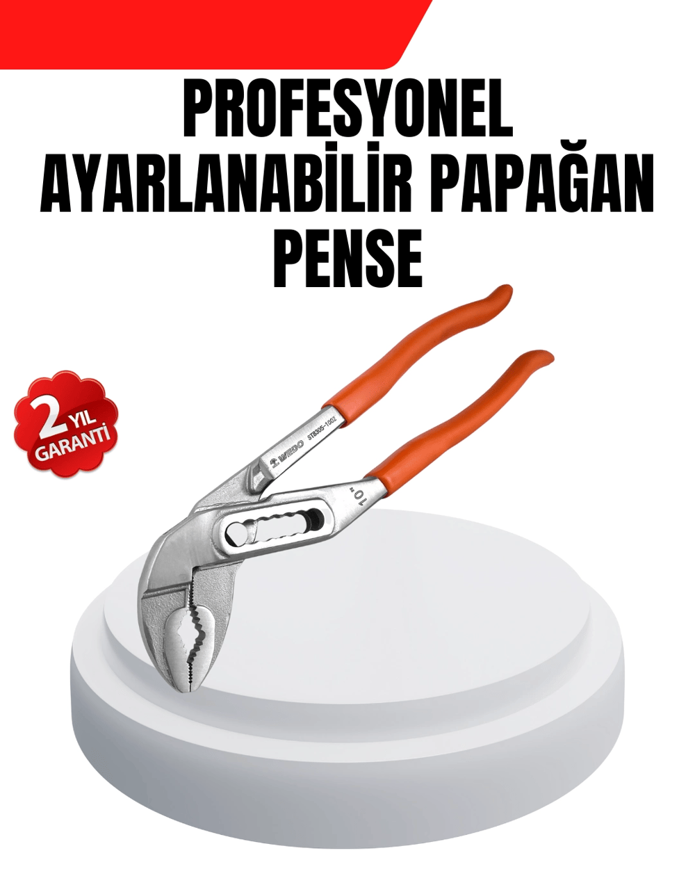 Ayarlanabilir Kurbağacık Pense Boru Anahtarı Çelik Malzeme