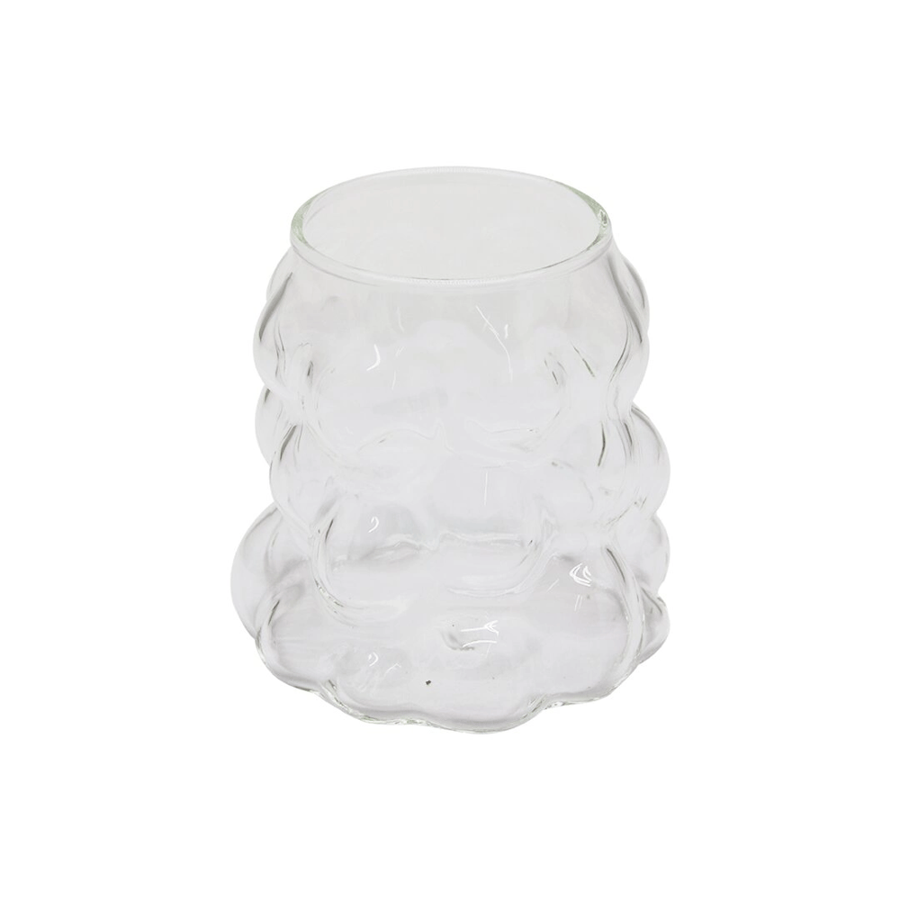 Boncuklu - Boğumlu Cam Bardak 340ml Kahve - Sunum - Meşrubat Bx40