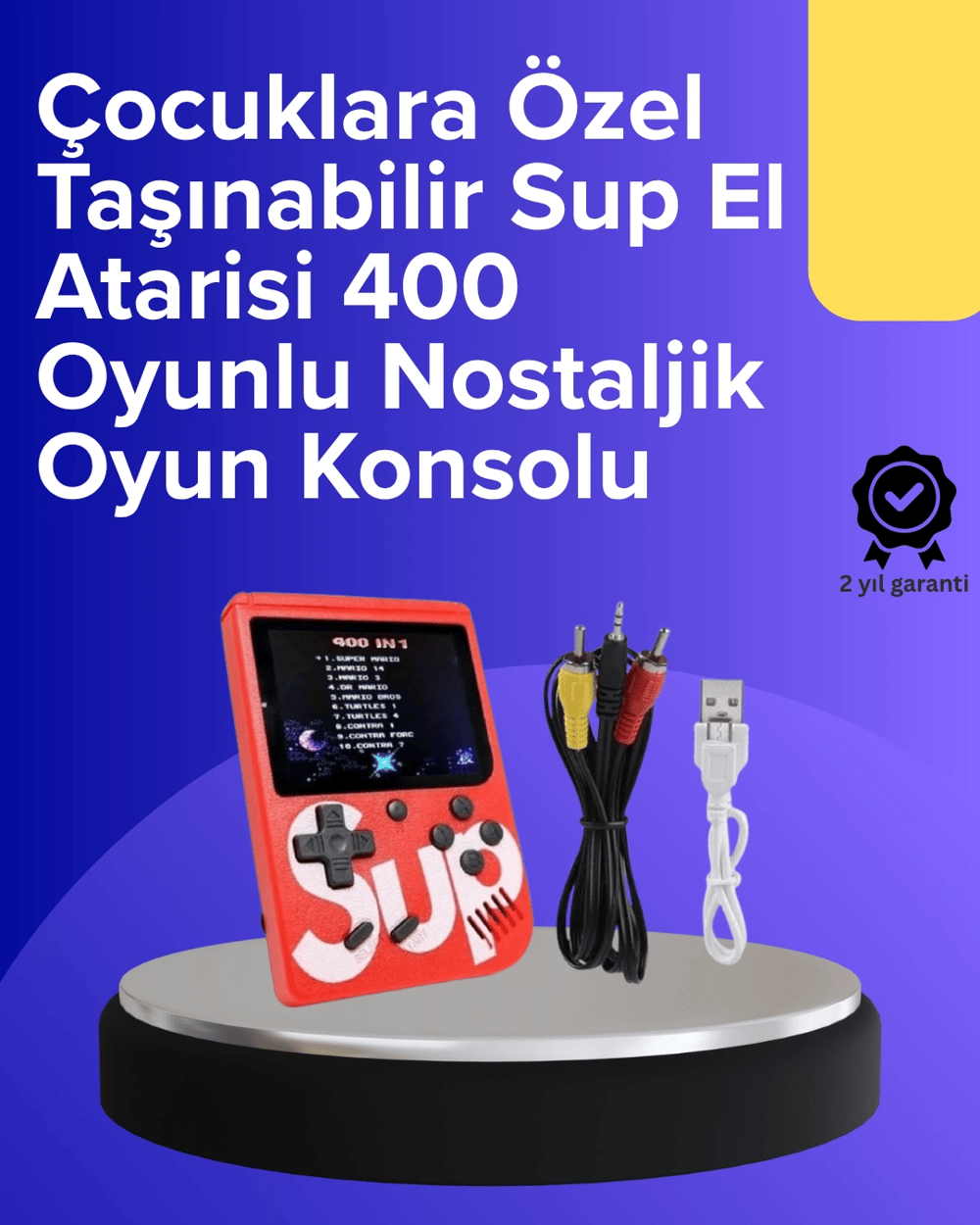 Çocuklar İçin 400 Retro Oyunlu Konsol