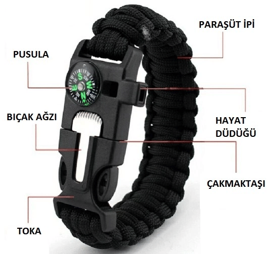Çok Amaçlı Hayatta Kalma Bilekliği