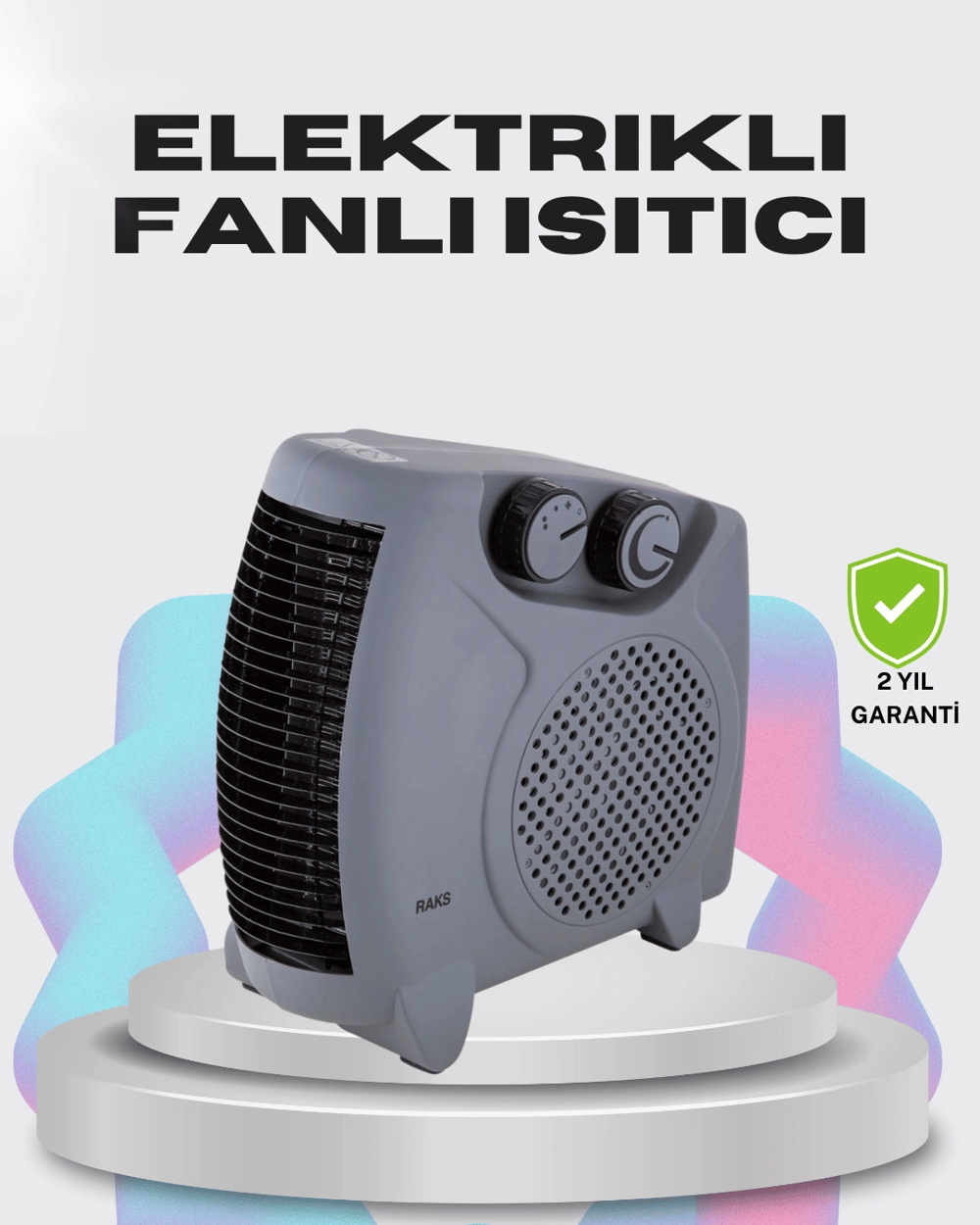 Çok Fonksiyonlu Fanlı Isıtıcı Isıtma ve Soğuk Hava Üfleme Özellikli