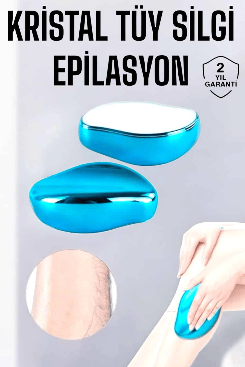 Epilasyon Aleti Bacaklar Kollar İçin Yıkanabilir Kristal Epilatör Tüy Silgi