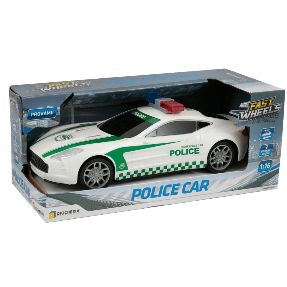 Fast Wheels 1:16 Işıklı ve Sesli Polis Arabası