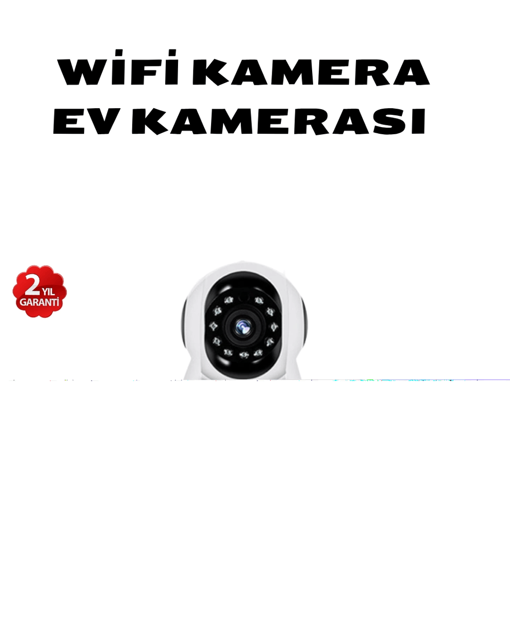 Full HD Akıllı IP Kamera Gece Görüşlü, Hareket Sensörlü, Çift Yönlü Ses ve Online Kayıt Özellikli