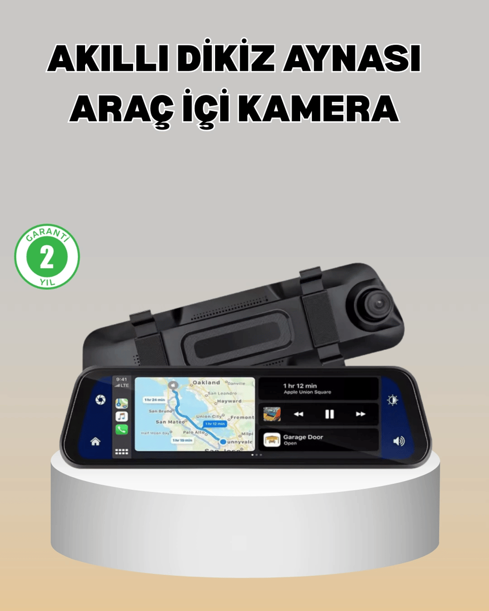 Gece Görüşlü Araç Dikiz Aynası Kamera Park Monitörlü