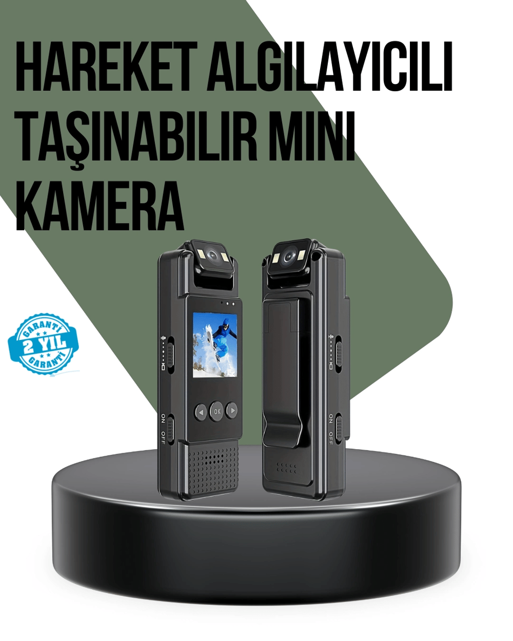 Gece Görüşlü Döngüsel Kayıt Destekli Mini Kamera