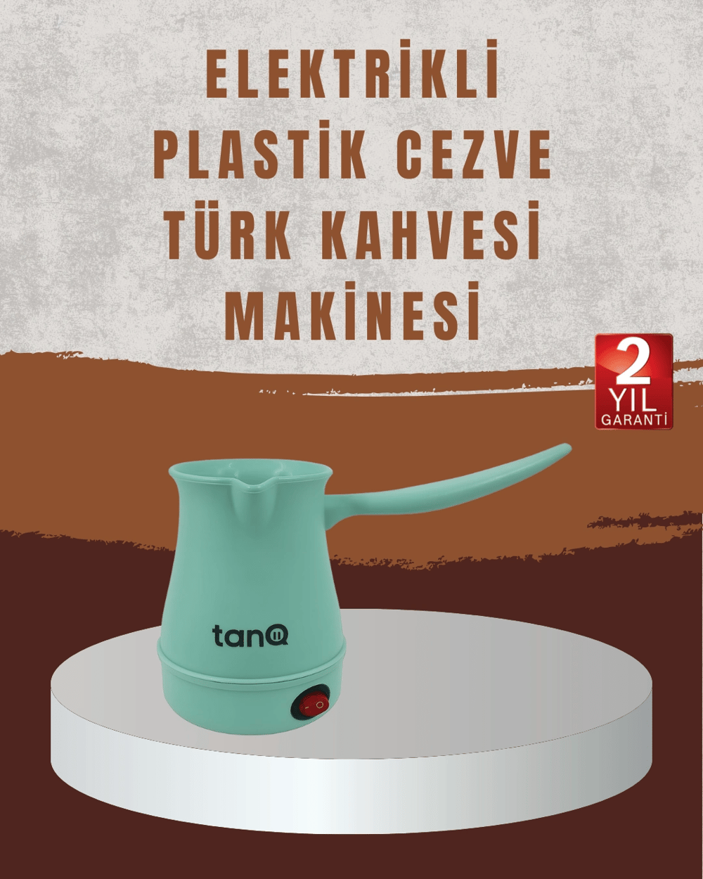 Işıklı Açma Kapama Anahtarlı Elektrikli Kahve Cezvesi