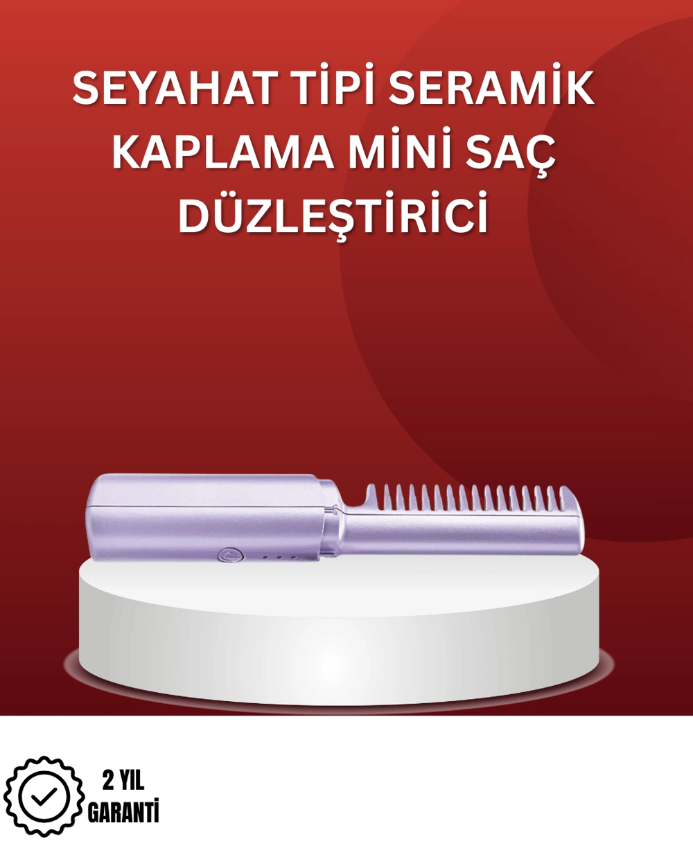Isıtmalı Saç Düzleştirici Fırça – Kablosuz ve Hafif Tasarım