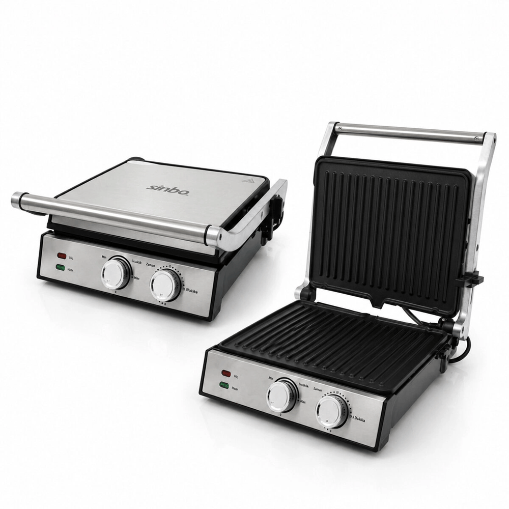 Izgara Ve Tost Makinesi 4 Dilim Yapışmaz Yüzey 2000w Ssm-2598 Bx40