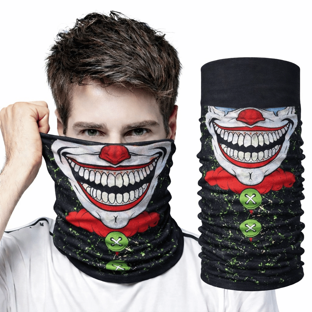 Joker Yüz Baskılı Baf Bandana - Çok Amaçlı Boyunluk Bandana 2 No Bx40