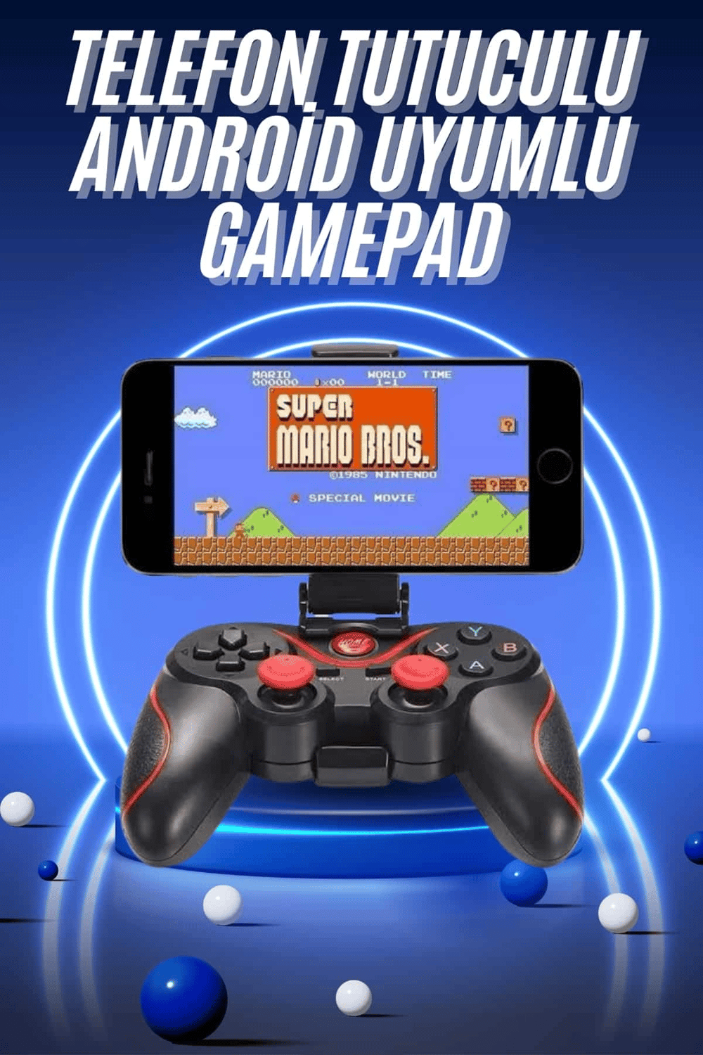 Joystik Gamepad Bluetooth Telefon Tutucu Oyun Kolu Telefon Android Uyumlu