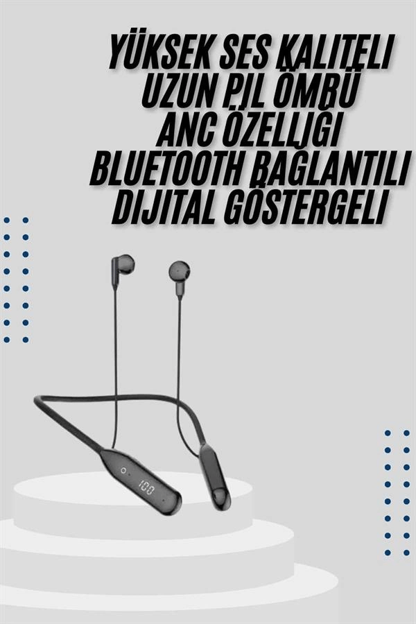 Kablolu Kulak İçi Bluetooth Kulaklık 60 Saat ANC Özellikli Boyun Bantlı