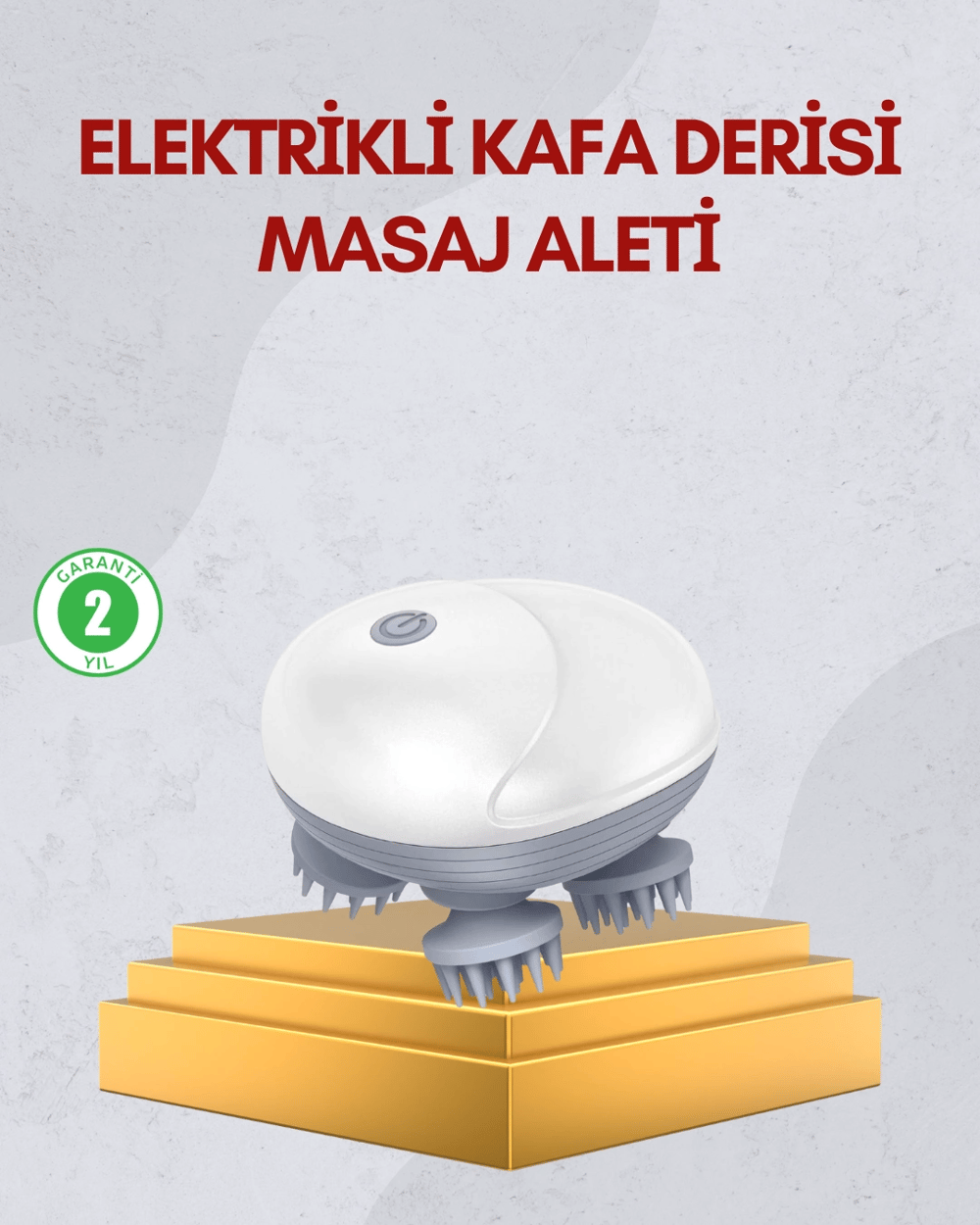 Kablosuz Kafa ve Vücut Masaj Aleti Taşınabilir Tasarım