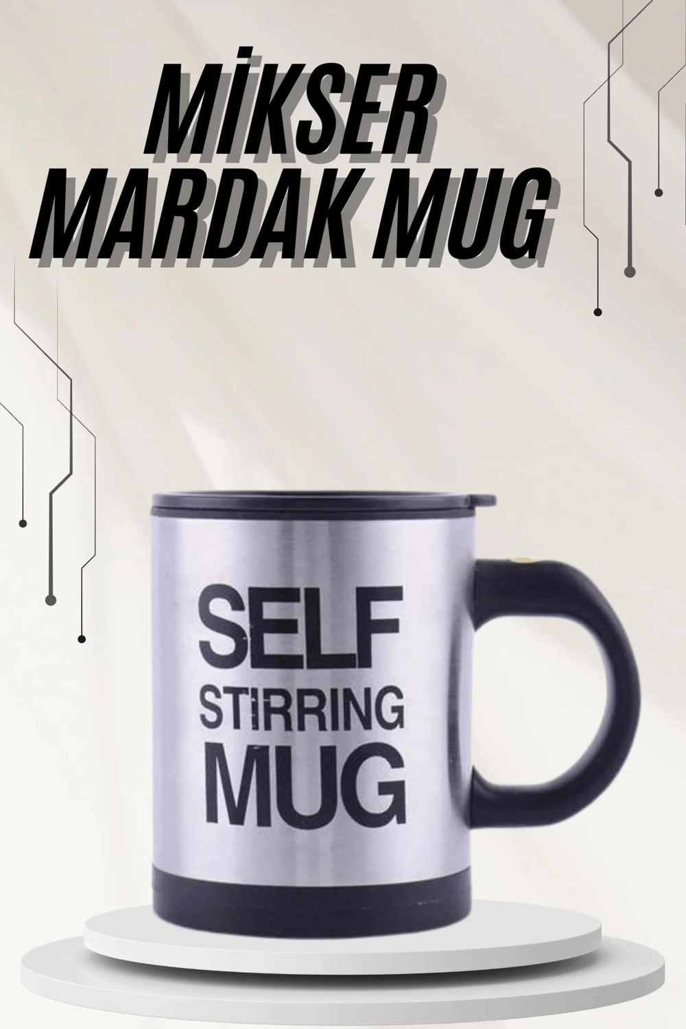 Karıştırıcı Özellikli Mikser Kupa Bardak Termos Bardak