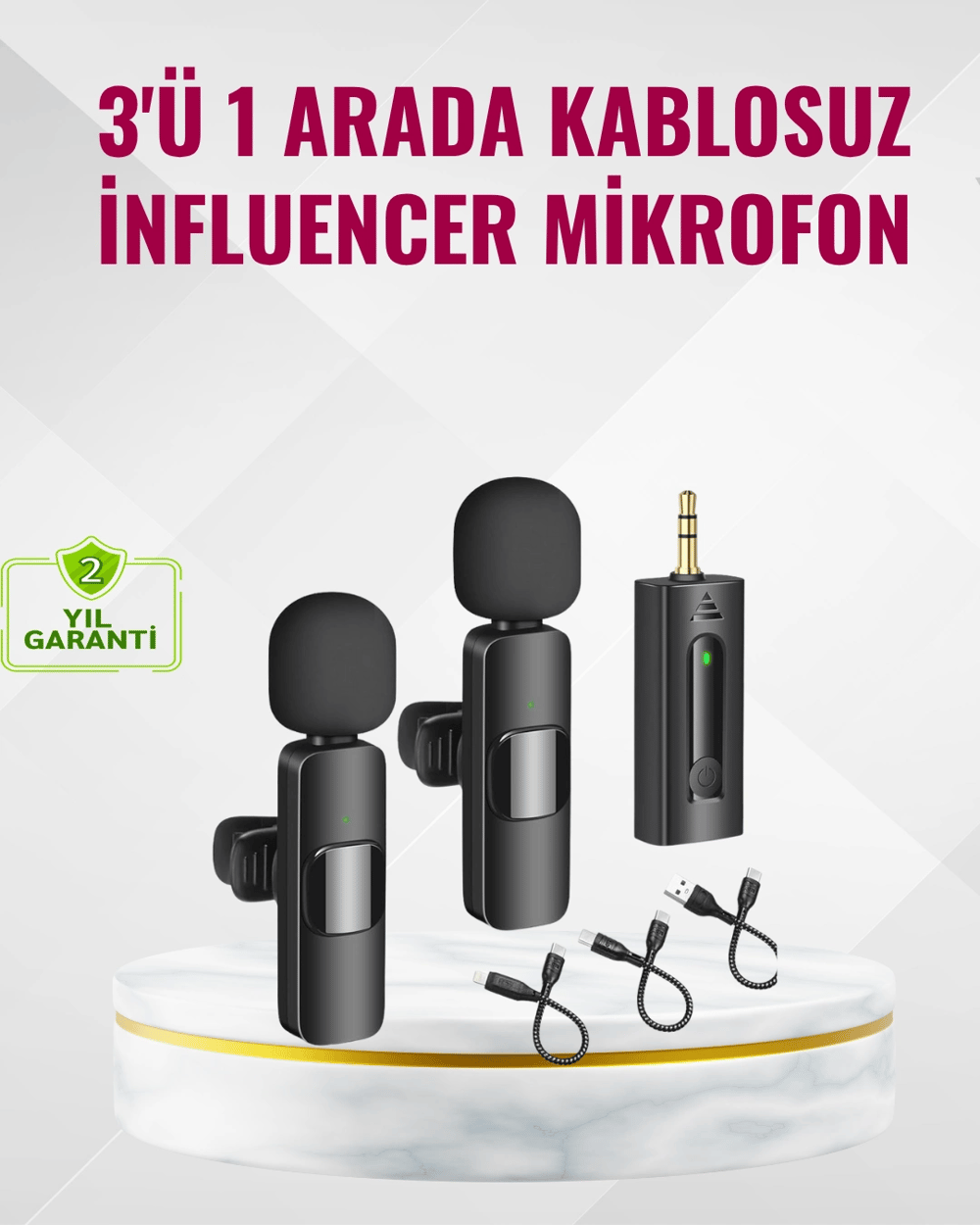 Küçük Boyutlu Mikrofon - 8 Saat Kullanım