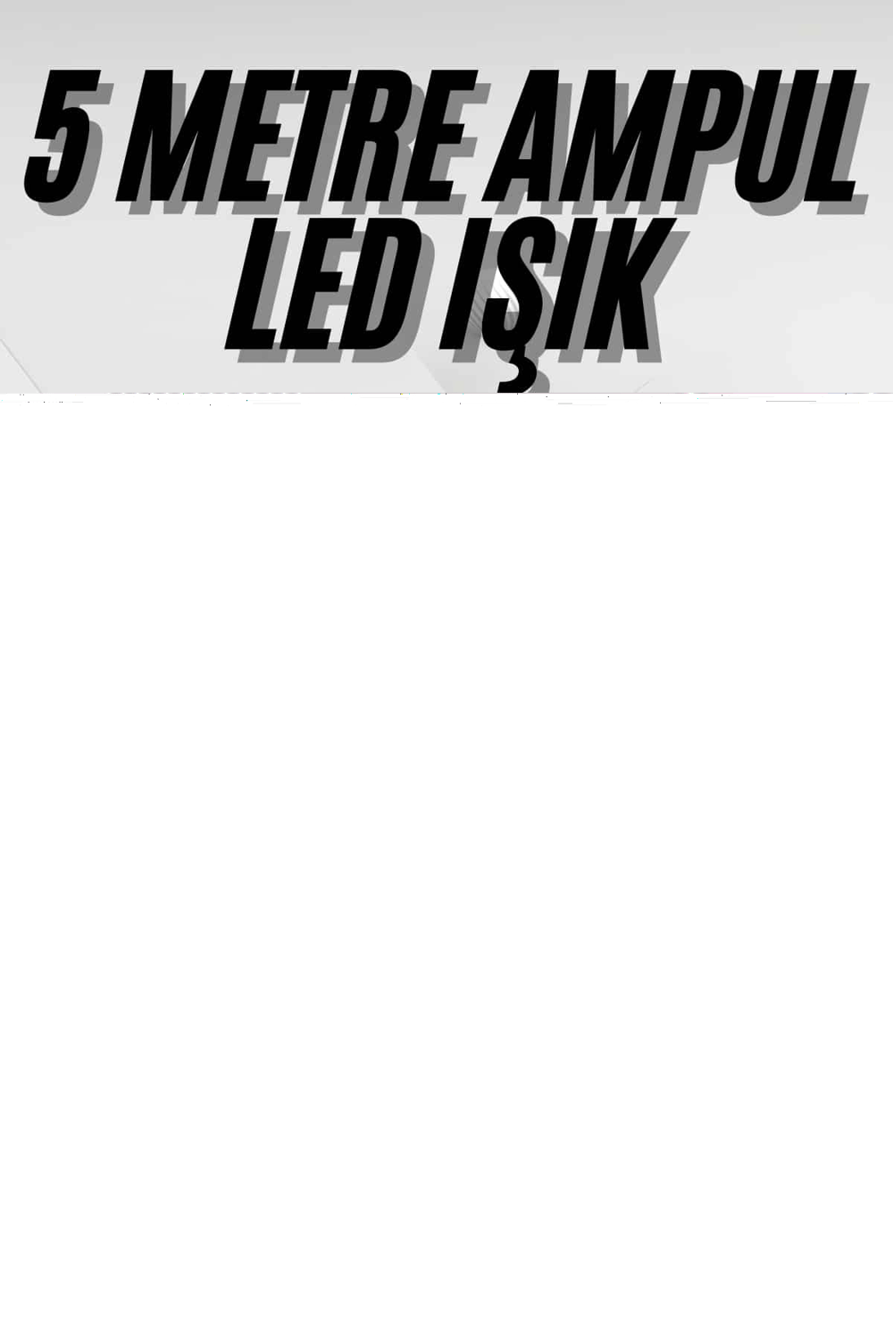 Ledli Fişli Led Dekor Lambası 5M RGB Yılbaşı Ağacı Işığı