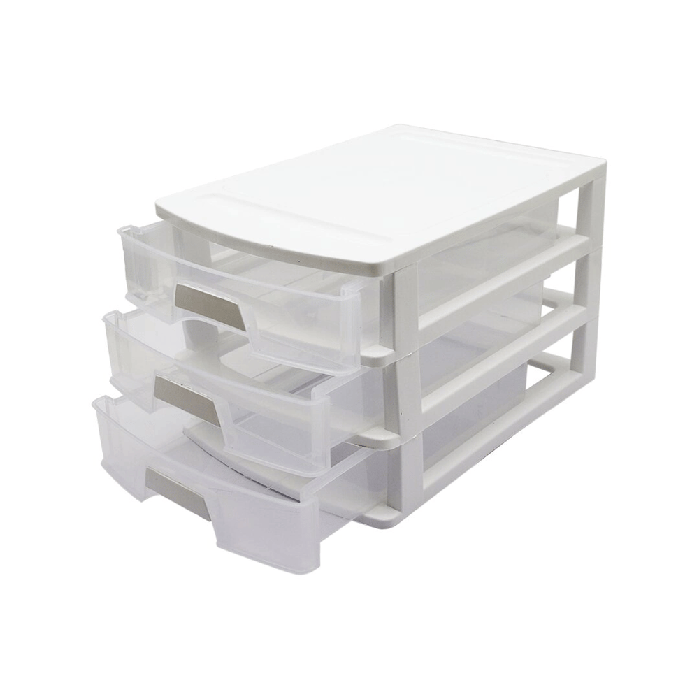 No:3 Çekmece 3 Katlı 35x25.4x22.6cm Siyah Veya Beyaz Gönderilir Bx40