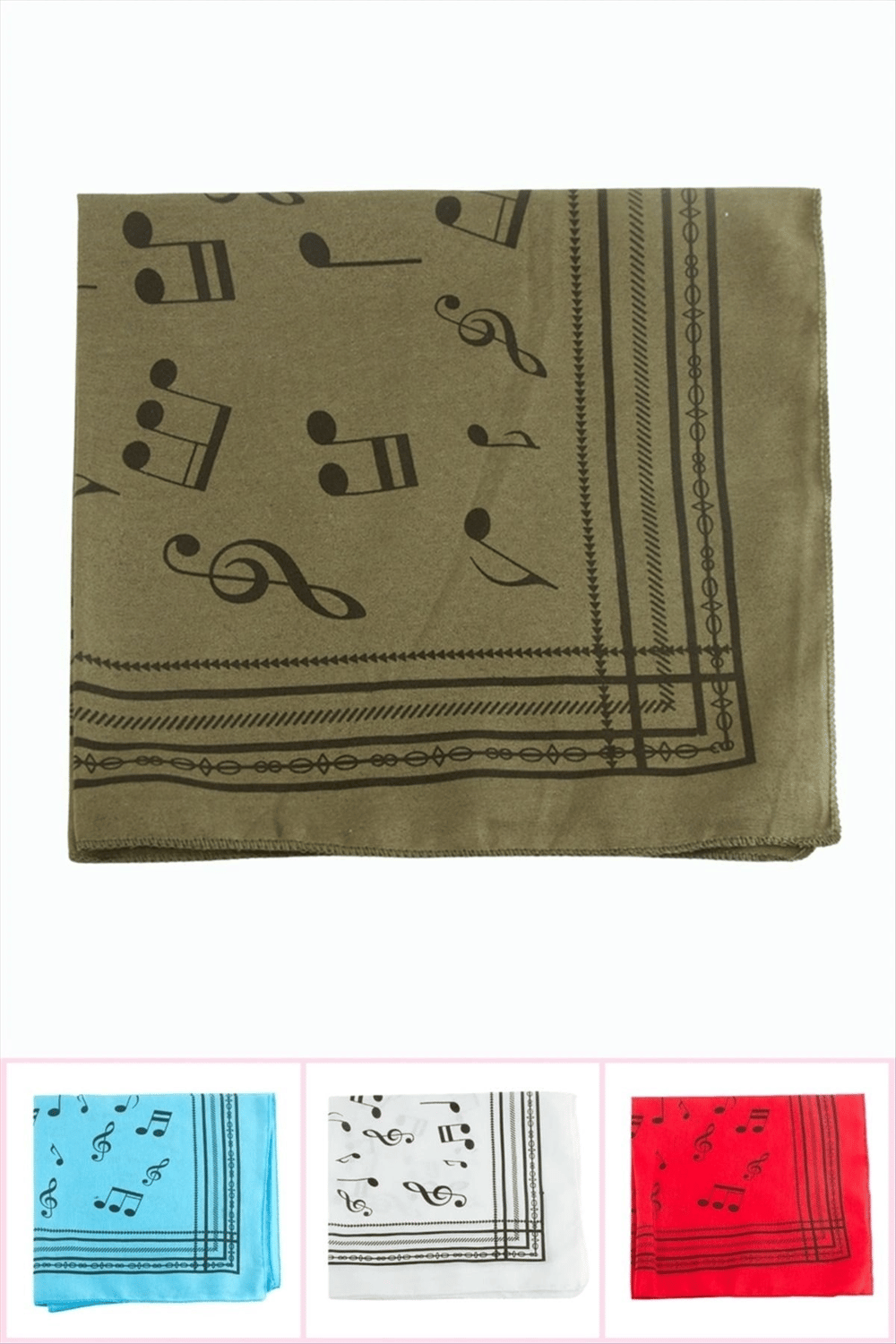 Nota Desenli Keten Bandana 50*50
